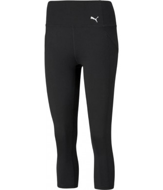 Legginsy damskie Puma 3/4 Train Favorite Forever High Waist 520266 01 czarne z wysokim stanem