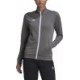 Bluza rozpinana damska Adidas Entrada 22 Track Jacket H57527 szara z pełnym zamkiem i technologią AEROREADY