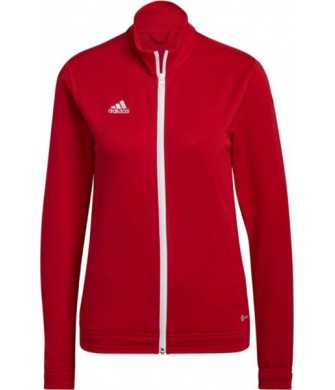 Bluza rozpinana damska Adidas Entrada 22 Track Jacket H57562 czerwona z pełnym zamkiem i technologią AEROREADY
