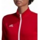 Bluza rozpinana damska Adidas Entrada 22 Track Jacket H57562 czerwona z pełnym zamkiem i technologią AEROREADY