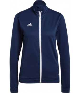 Bluza rozpinana damska Adidas Entrada 22 Track Jacket H57528 granatowa z pełnym zamkiem i technologią AEROREADY
