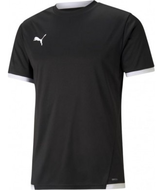 Koszulka sportowa Puma teamLIGA Jersey 704917 03 czarna z technologią dryCELL i wstawkami z siateczki do piłki nożnej