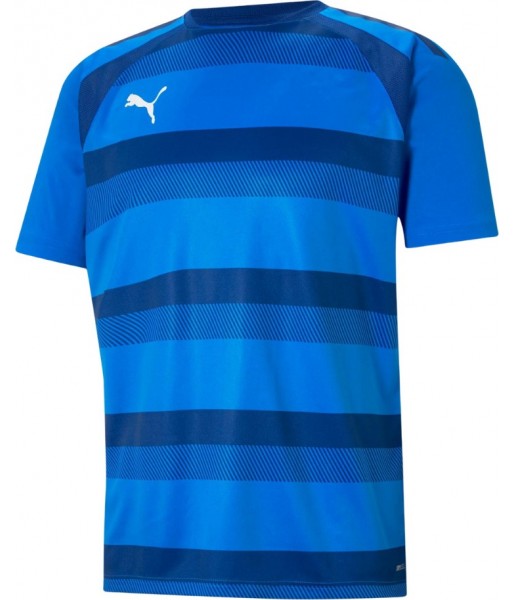 Koszulka sportowa Puma teamVISION Jersey 704921 02 niebieska z technologią dryCELL i panelami z siateczki do piłki nożnej