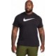 Koszulka męska Nike NSW Tee Icon Swoosh DC5094 010 czarna z dużym białym logo Swoosh i wygodnym standardowym krojem