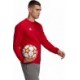 Bluza męska Adidas Entrada 22 Sweat Top HB0577 czerwona bez kaptura, z polarowym wnętrzem i elastycznymi ściągaczami
