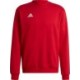 Bluza męska Adidas Entrada 22 Sweat Top HB0577 czerwona bez kaptura, z polarowym wnętrzem i elastycznymi ściągaczami