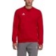 Bluza męska Adidas Entrada 22 Sweat Top HB0577 czerwona bez kaptura, z polarowym wnętrzem i elastycznymi ściągaczami