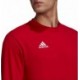 Bluza męska Adidas Entrada 22 Sweat Top HB0577 czerwona bez kaptura, z polarowym wnętrzem i elastycznymi ściągaczami