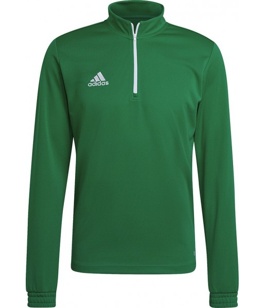 Bluza treningowa męska Adidas Entrada 22 Training Top HI2129 zielona z zamkiem do połowy i technologią AEROREADY