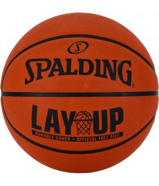 Piłka do koszykówki Spalding Layup 83729Z pomarańczowa, gumowa do gry outdoor