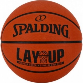 Piłka do koszykówki Spalding Layup 83729Z pomarańczowa, gumowa do gry outdoor
