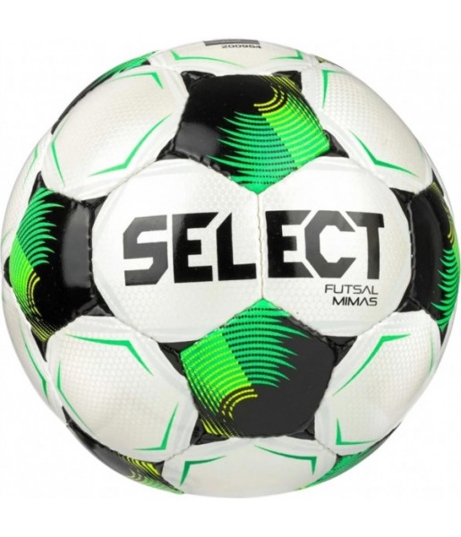 Piłka nożna halowa Select Futsal Mimas V26 310022 biało-zielona FIFA Basic