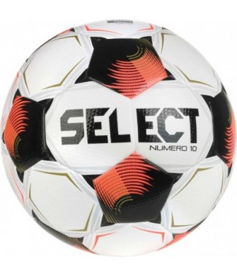 Piłka nożna Select Numero 10 V26 biało-czerwona rozmiar 4 FIFA Basic z 32 panelami Dual Bonded i powierzchnią PU