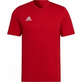 Koszulka męska Adidas Entrada 22 Tee czerwona. 100% bawełna, regularny krój i dekolt V. Wygodna na co dzień i dla klubów. Kup w 