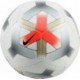 Piłka nożna Nike Skills Mini IQ0648 100 biało-szaro-złota rozmiar 1 z czerwonym logo Nike
