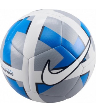 Piłka nożna halowa Nike Maestro Futsal HV5100 464 biało-szaro-niebieska z teksturowaną powierzchnią