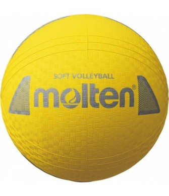 Piłka siatkowa Molten Soft Volleyball S2Y1250-Y żółta gumowa dla dzieci i początkujących