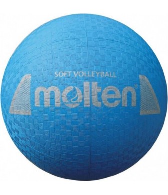 Piłka siatkowa Molten Soft Volleyball S2Y1250-C niebieska gumowa dla dzieci i początkujących