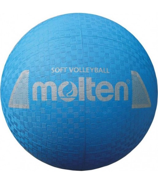Piłka siatkowa Molten Soft Volleyball S2Y1250-C niebieska gumowa dla dzieci i początkujących