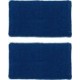 Frotki na rękę Nike Swoosh Wristbands 2 szt. N1012406400 niebieskie z białym haftowanym logo Nike