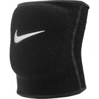 Nakolanniki siatkarskie Nike Essential Youth Knee Pads N1013353010 czarne z białym logo i amortyzacją EVA