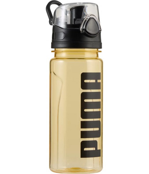Bidon Puma TR Bottle Sportstyle 600 ml 053518 39 żółty z przezroczystym korpusem i czarną pokrywką