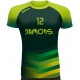koszulka siatkarska defender pro p1 zielono-czarna do siatkówki halowej, w pełni sublimowana