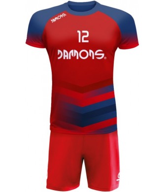 Strój Siatkarski Defender Pro P1 Junior Czerwono-Granatowy