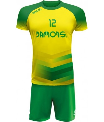 Strój Siatkarski Defender Pro P1 Junior Żółto-Zielony