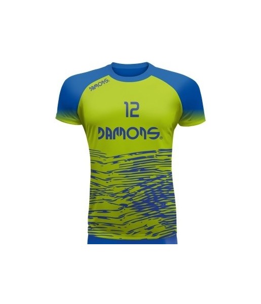 koszulka siatkarska defender pro p3 jasnozielono-chabrowa do siatkówki halowej z personalizacją