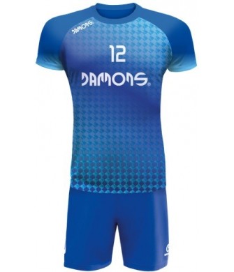 strój siatkarski męski defender pro p4 niebieski do siatkówki halowej z personalizacją