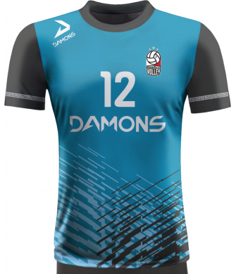 Koszulka Siatkarska Omega 2 Niebiesko-Czarny