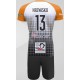 strój siatkarski defender pro p4 junior biało-czarno-pomarańczowy z pełną sublimacją do szkół
