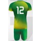 strój siatkarski defender pro p4 junior zielono-żółty z pełną sublimacją do szkół i siatkówki halowej