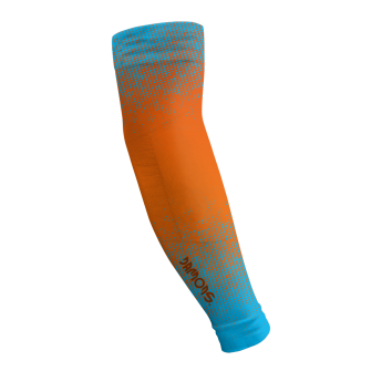 Pomarańczowo-błękitne rękawki siatkarskie dziewczęce junior Vega P2