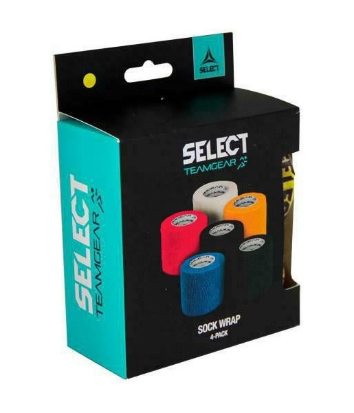 taśma select do getr i nagolenników 5 cm x 4,5 m zestaw 4 sztuk żółta do stabilizacji ochraniaczy