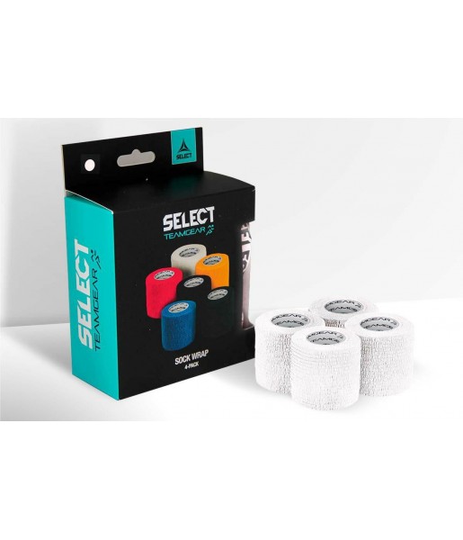 taśma select do getr i nagolenników 5 cm x 4,5 m zestaw 4 sztuk biała do stabilizacji ochraniaczy
