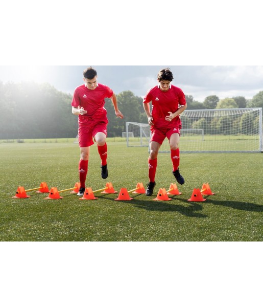 zestaw treningowy select 12 pachołków z otworami i 6 tyczek z torbą do ćwiczeń koordynacji i szybkości