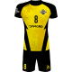 strój siatkarski męski defender pro p5 żółto-czarny do siatkówki halowej z personalizacją