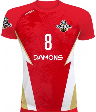 Koszulka Siatkarska Defender Pro P5 Czerwono-Biała