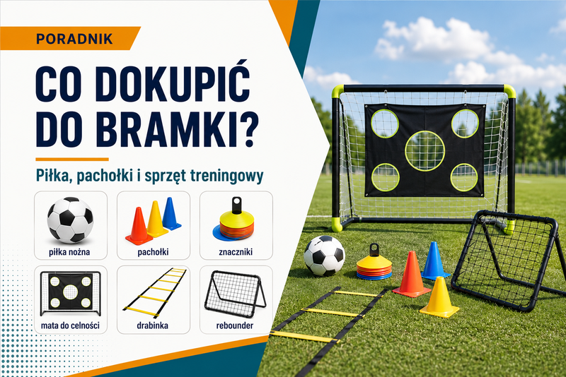 Sprzęt treningowy do bramki piłkarskiej dla dzieci piłki pachołki i znaczniki