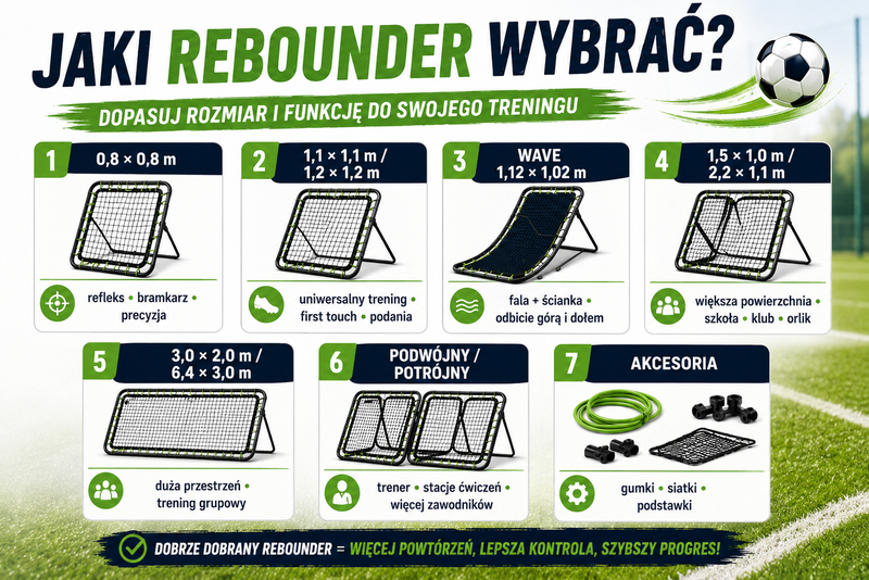 Jaki rebounder piłkarski wybrać – rozmiary, modele Wave i akcesoria